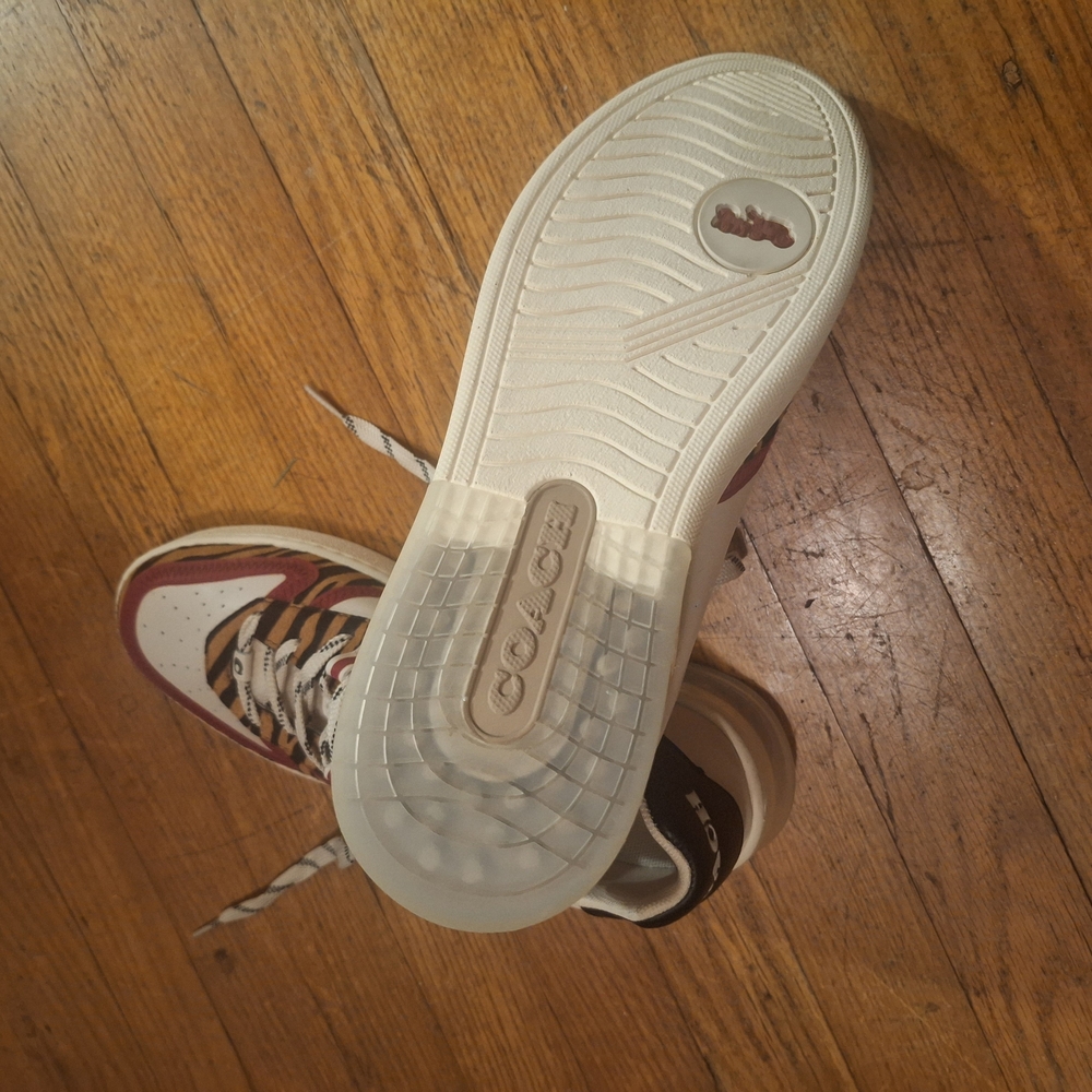 Coach Red and Black Sneakers Classic Athletic Design - Picture 5 of 5